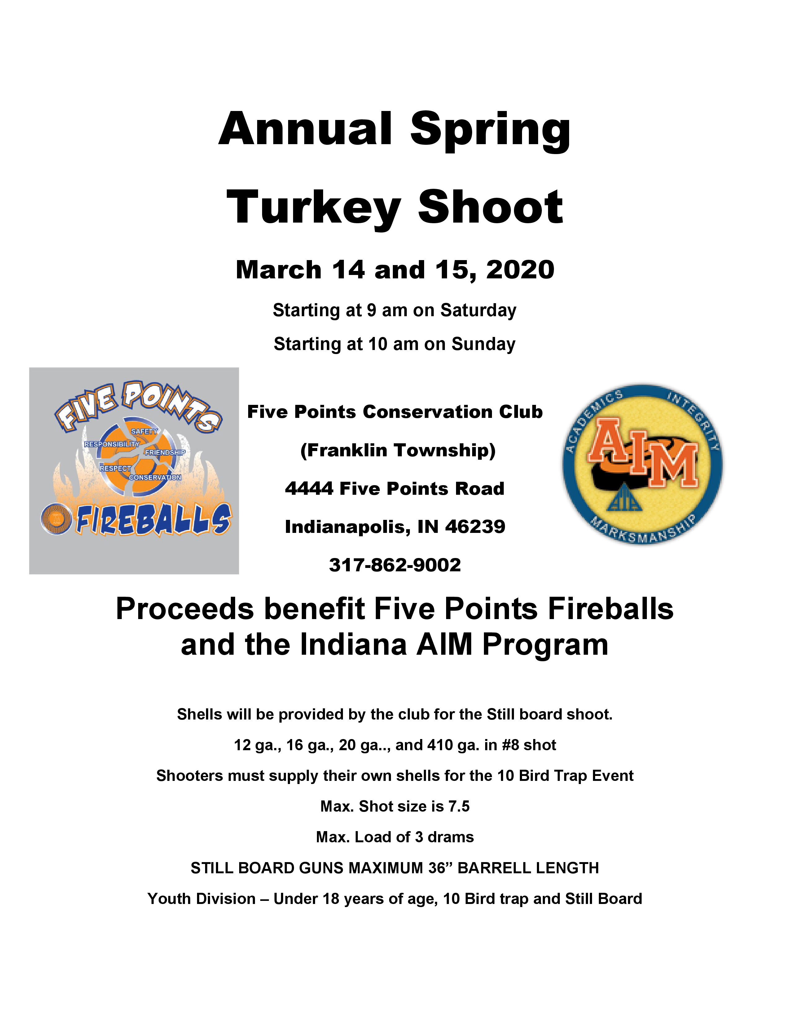 Five Points Conservation Club, Indianapolis Banquet Hall and Trapshooting